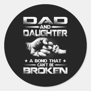 Sticker Rond Papa et fille un lien qui ne peut pas être cassé