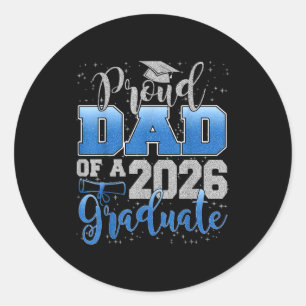Sticker Rond Papa fier d'un diplômé de la promotion 2026 Senior