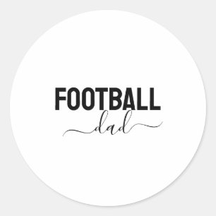 Sticker Rond Papa footballeur script moderne