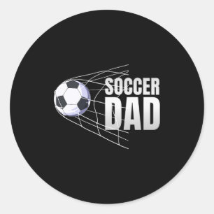 Sticker Rond Papa Footballeur Sport Footballeur Joueur de Footb