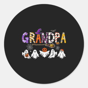 Sticker Rond Papa Halloween Boo Fantôme Costume Horreur Drôle P