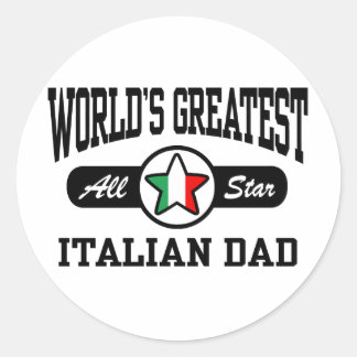 Sticker Rond Papa italien