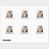 Sticker Rond Papa le chevalier barbare (Feuille)