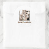 Sticker Rond Papa le chevalier barbare (Sac)