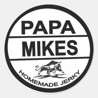 Sticker Rond Papa Mike's Homemade Beef Jerky