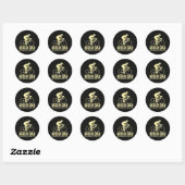 Sticker Rond Papa motard comme un papa normal (Feuille)
