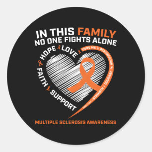 Sticker Rond Papa Ms Multiple Sclerosis Maman Ms Sensibilisatio