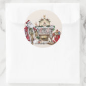 Sticker Rond papa noel (Sac)