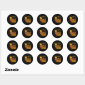 Sticker Rond Papá noir afro-américain jour des pères afro-améri (Feuille)