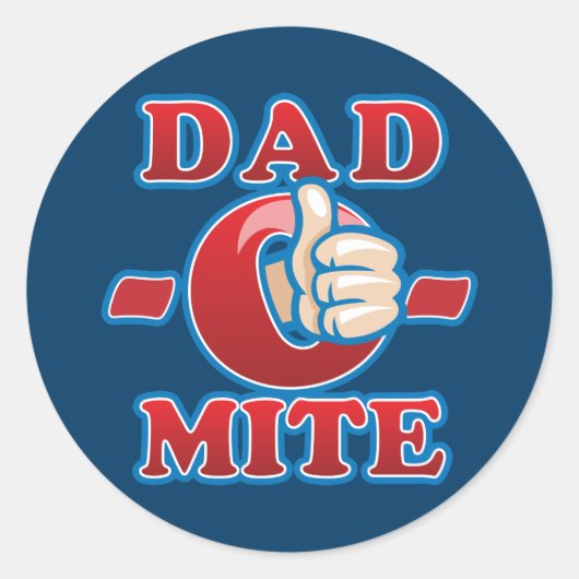 Sticker Rond Papa-O-Mite (Devant)