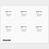 STICKER ROND PAPA OURS (Feuille)