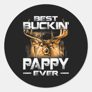 Sticker Rond Papa qui rue toujours T-shirt chasse au cerf Père