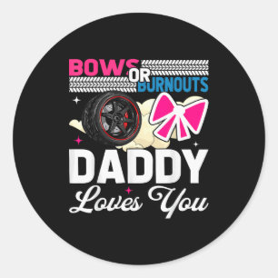 Sticker Rond Papa Révélation De Genre Est Humour Arcs Ou Burnou