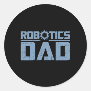 Sticker Rond Papa robotique