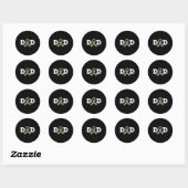 Sticker Rond Papa sensibilisation à l'autisme Acceptation Diffi (Feuille)