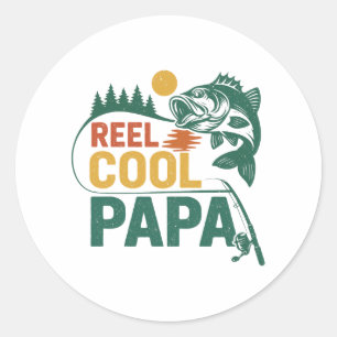 Sticker Rond Papa Super Drôle de la Fête des Pères Grand-Papa d