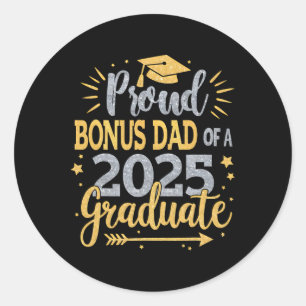 Sticker Rond Papa Supplémentaire Senior 2025 Fier Papa Suppléme