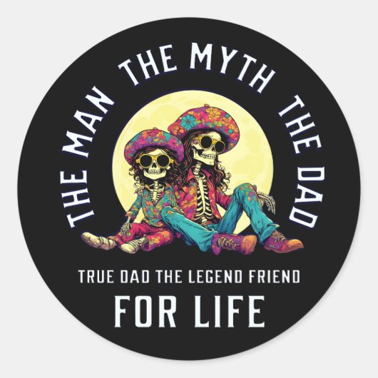 Sticker Rond Papa The Man (Devant)