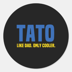 Sticker Rond Papa ukrainien. Ukraine Papa. Père