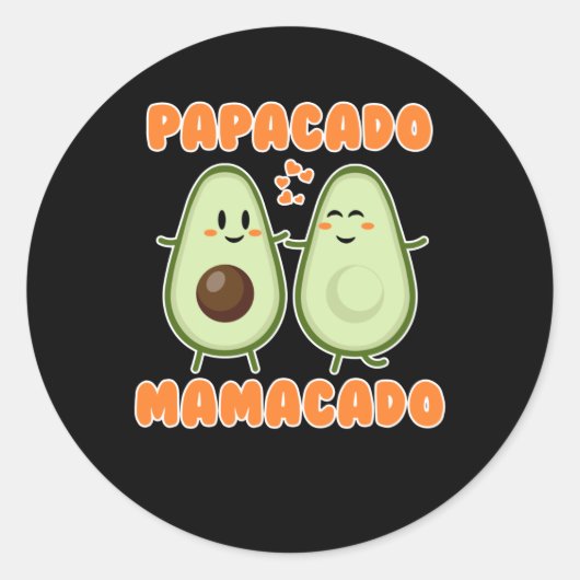 Sticker Rond Papacado mamacado faire Familycado (Devant)