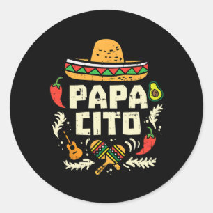 Sticker Rond Papacito Famille Cinco De Mayo Matchin Couple Mexi