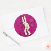Sticker Rond Paparazi en rose (Enveloppe)
