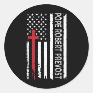 Sticker Rond Pape Léon Xiv Église Catholique Foi Chrétienne Pap