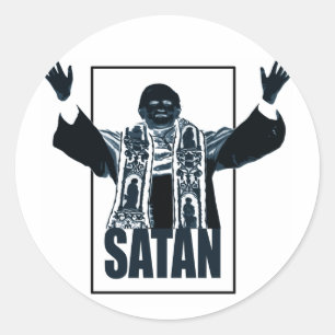 Sticker Rond Pape SATAN