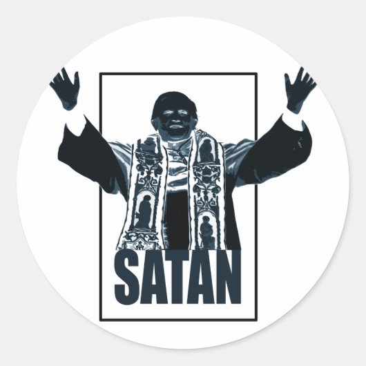 Sticker Rond Pape SATAN (Devant)