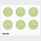 Sticker Rond Papel Picado Enregistrer la date Lime Fiesta Maria (Feuille)