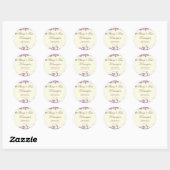 Sticker Rond Papel Picado Faire-part de mariage - Jolies colomb (Feuille)