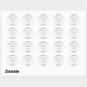 Sticker Rond Papel Picado Faire-part de mariage - Jolies colomb (Feuille)