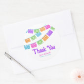 Sticker Rond Papel Picado Mariage Merci privilégier les Étiquet (Enveloppe)