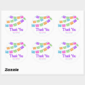 Sticker Rond Papel Picado Mariage Merci privilégier les Étiquet (Feuille)