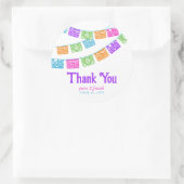 Sticker Rond Papel Picado Mariage Merci privilégier les Étiquet (Sac)