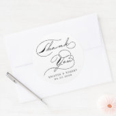 Sticker Rond Papeterie de Luxe Monogramme de Mariage (Enveloppe)