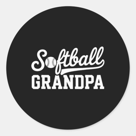 Sticker Rond Papi de softball (Devant)