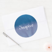 Sticker Rond Papier 3 d'aquarelle de texture de fond (Enveloppe)
