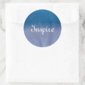 Sticker Rond Papier 3 d'aquarelle de texture de fond (Sac)