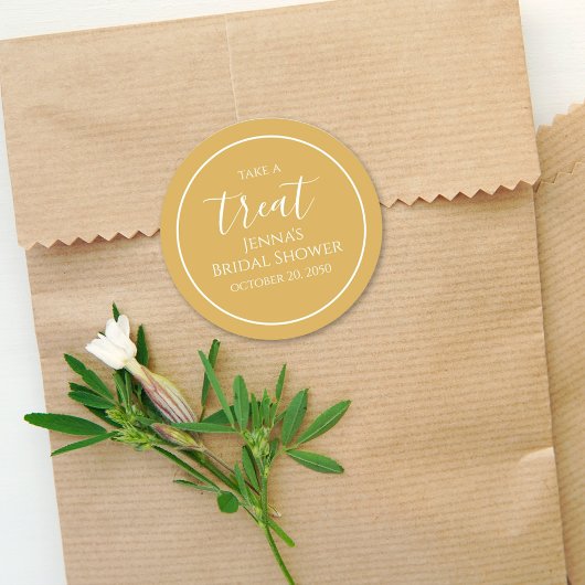 Sticker Rond Papier calligraphié aquarelle simple pour une fête