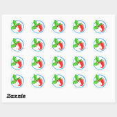 Sticker Rond Papier de Noël (Feuille)