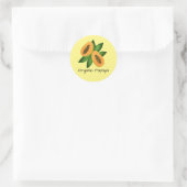 Sticker Rond Papier d'enveloppement de fruits de papaye (Sac)