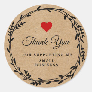 Sticker Rond papier feuille rond feuille   merci