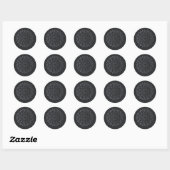 Sticker Rond Papier gris Mandala (Feuille)