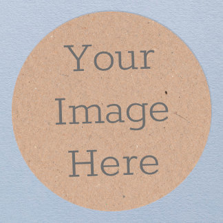 Sticker Rond Papier Kraft Brun Rustique Biologique Impression M