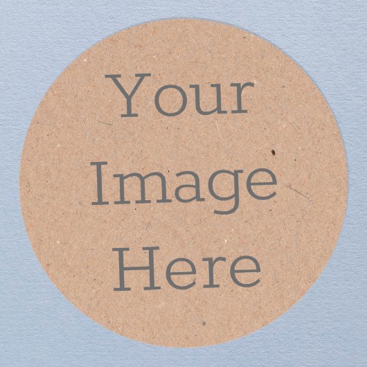 Sticker Rond Papier Kraft Brun Rustique Biologique Imprimé Mini