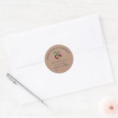 Sticker Rond Papier Kraft confiture de fraises artisanal et art (Enveloppe)