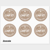 Sticker Rond Papier Kraft Façonné Avec Amour (Feuille)