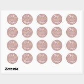 Sticker Rond Papier Kraft Lilac Rosé Simple Fabriqué avec coeur (Feuille)