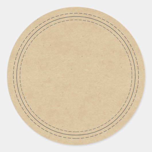 Sticker Rond Papier Kraft Maison Rustique Simple À Écrire (Devant)